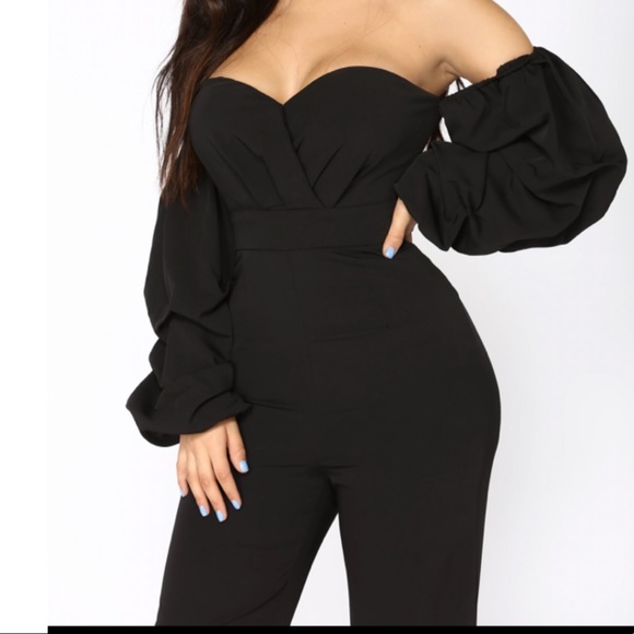 Fashionova Ryana Off Shoulder Jumpsuit - Black - Picture 5 of 6